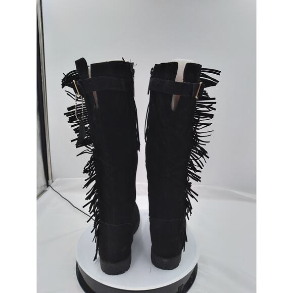 SHIEK KNEE HIGH FRINGE BOOTS WITH POCKETS ON THE INSIDE SIZE 5.5 - Picture 5 of 6